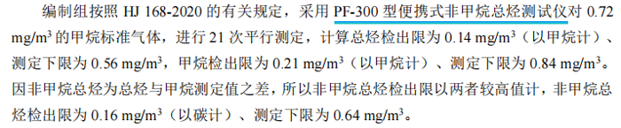 《固定污染源廢氣總烴、甲烷和非甲烷總烴的測(cè)定便攜式催化氧化-氫火焰離子化檢測(cè)器法》